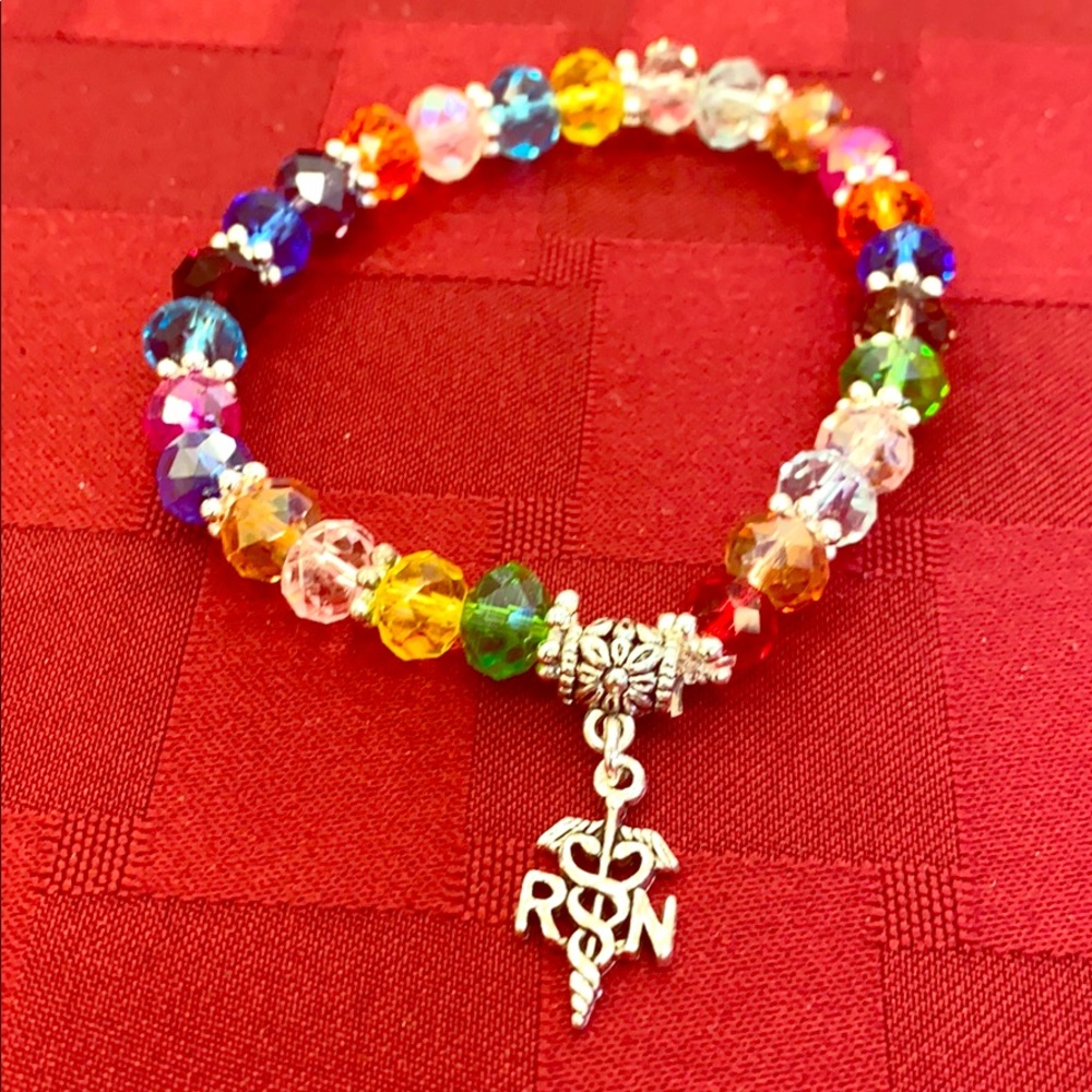 Crystal charm bracelet